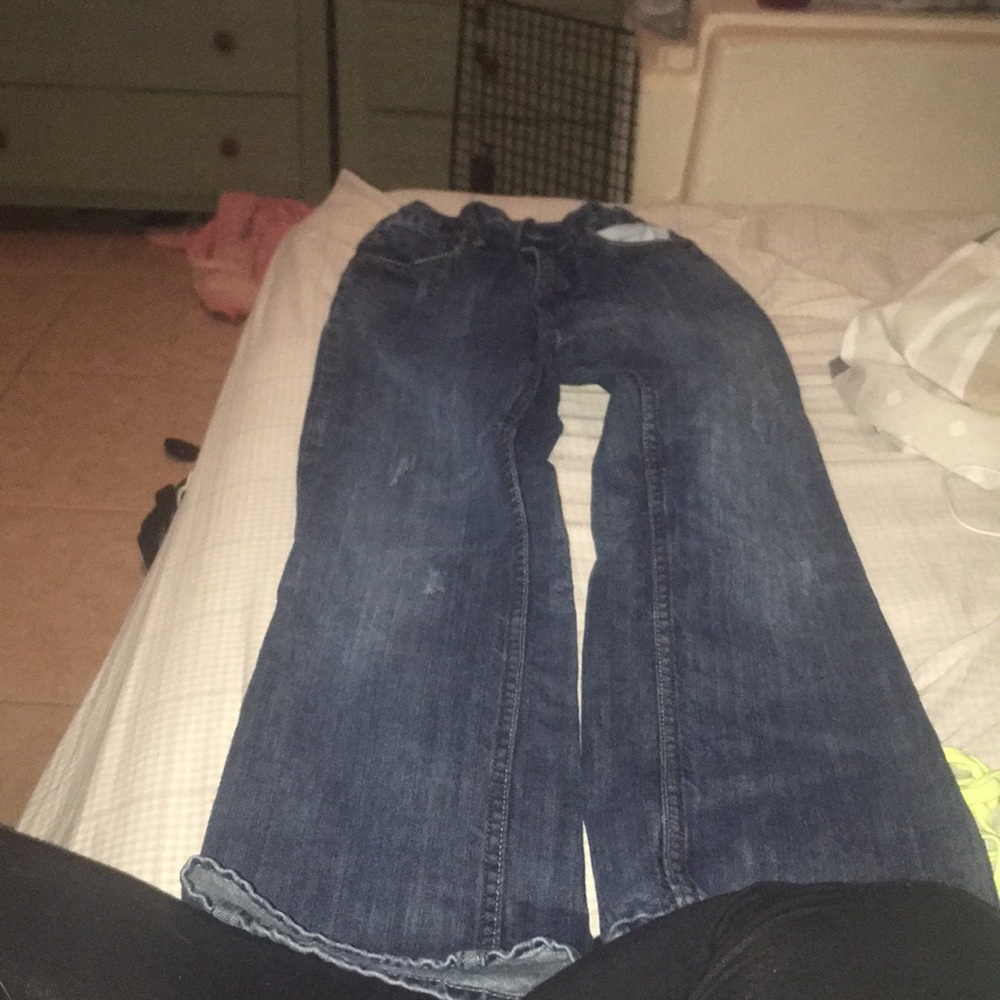 Dark blue jeans